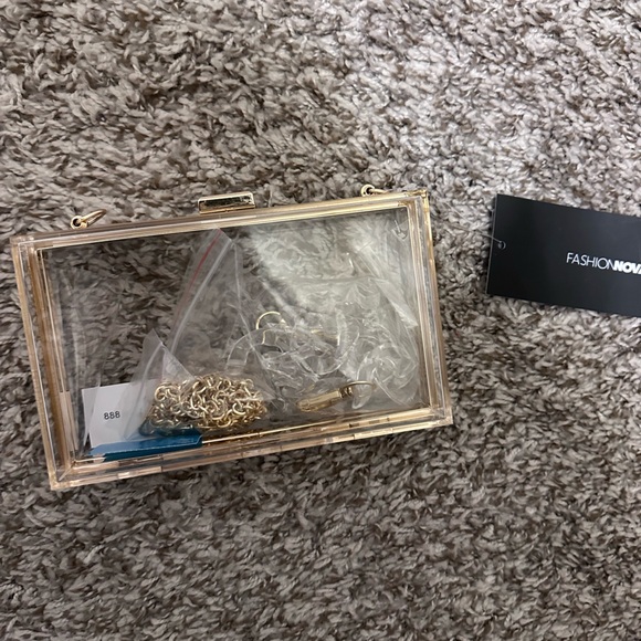 Clear structured clutch purse - Picture 1 of 2